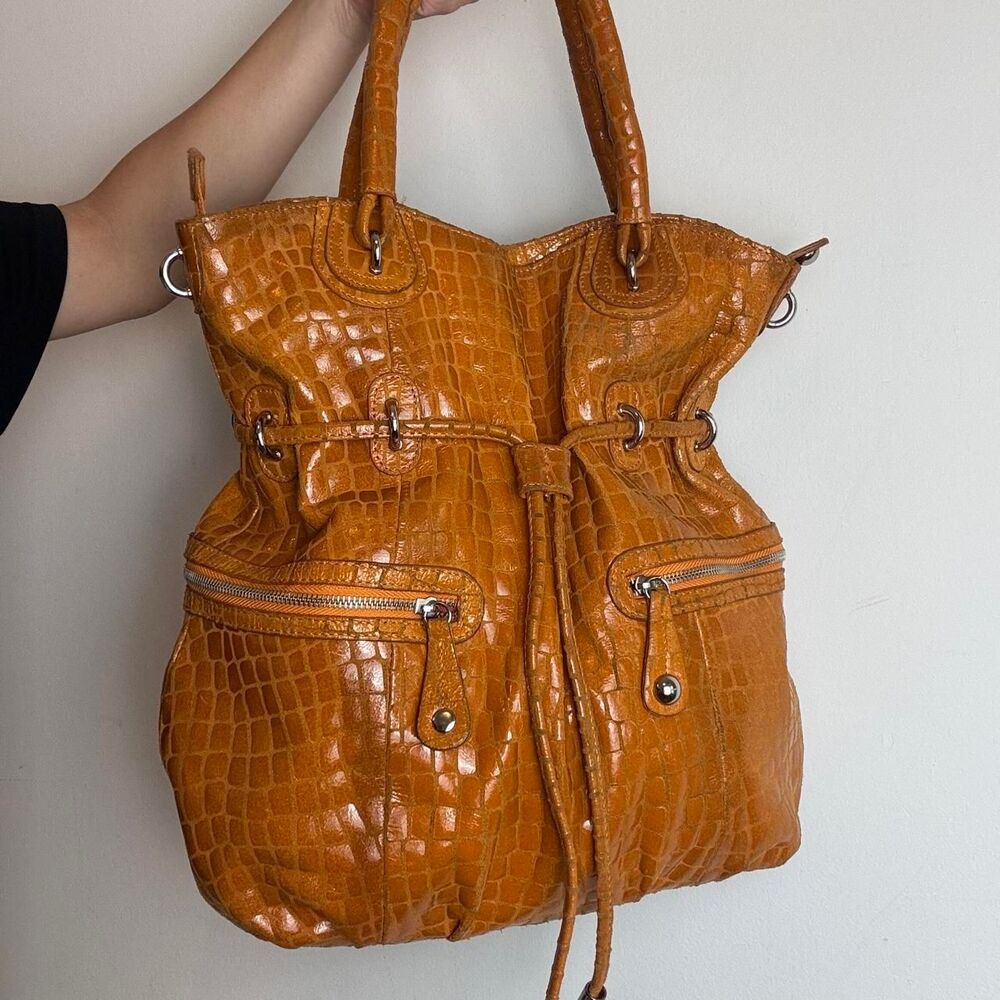 Hype Vintage Y2K Yellow Mustard Leather Shoulder Bag